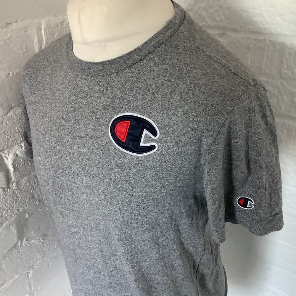 Champion Crew Neck T Shirt - Size M - Grey Fleck - Cotton - P2P 20” - Picture 4 of 7